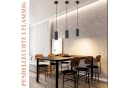 Nettlife Pendelleuchte GU10 Schwarz Modern Höhenverstellbar Bild 1