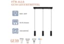 Nettlife Pendelleuchte GU10 Schwarz Modern Höhenverstellbar Bild 5