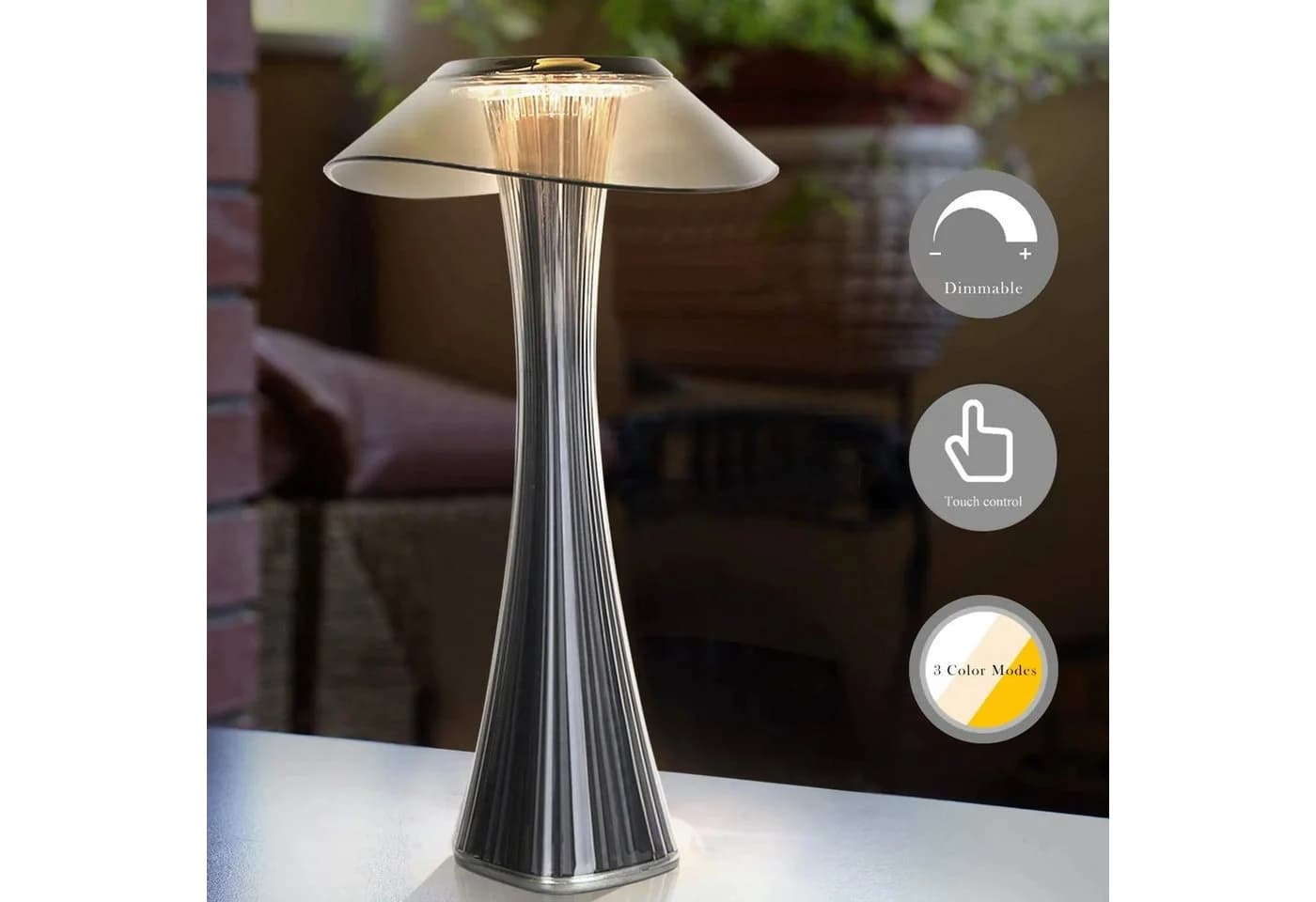 LED Nachttischlampe Modern Roségold - Bild 2