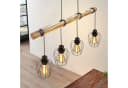 Nettlife Pendelleuchte 4-flammig Holz Höhenverstellbar LED wechselbar Bild 1