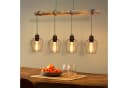 Nettlife Pendelleuchte 4-flammig Holz Höhenverstellbar LED wechselbar Bild 2