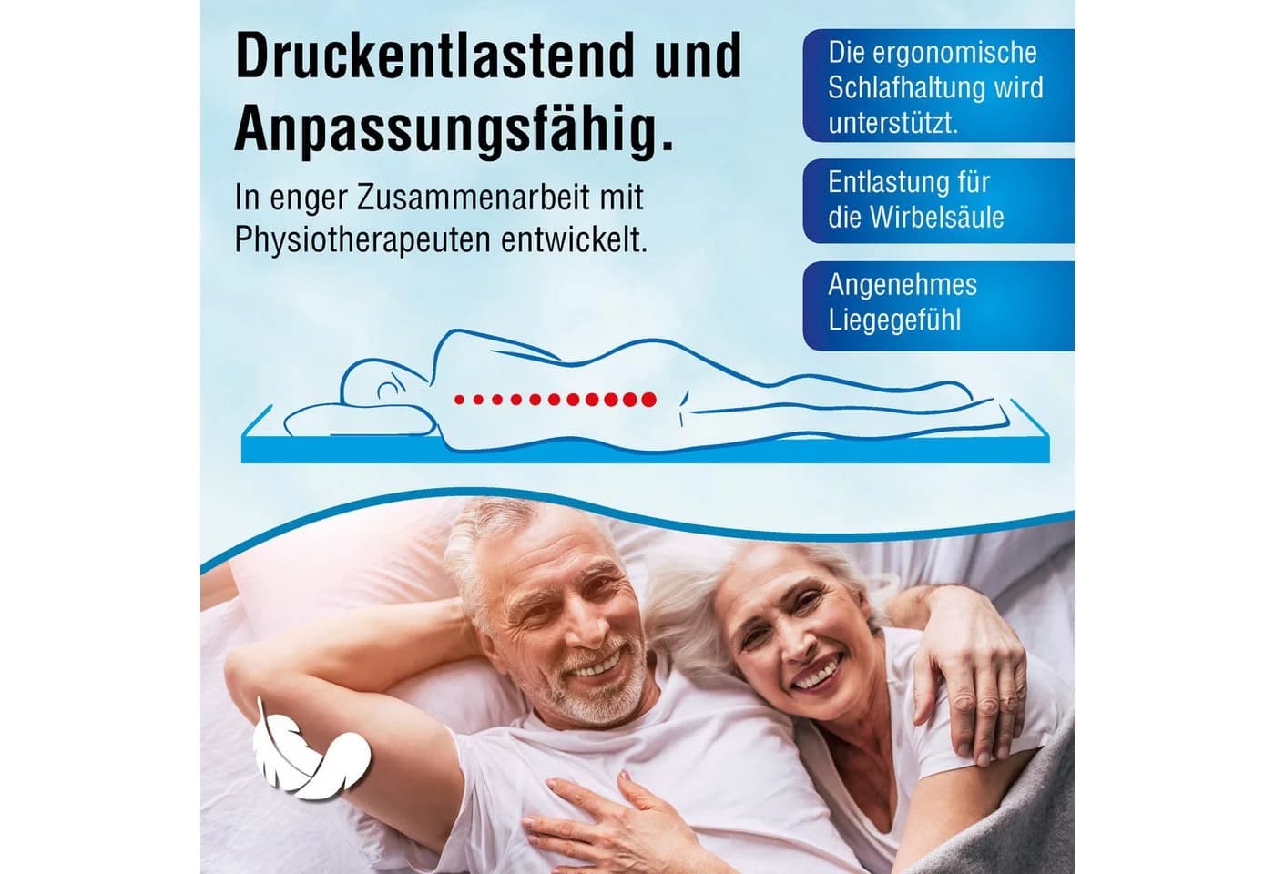ARBD Topper Comfort XXL RAVE 12cm Topper 7-Zonen-Wellenschnitt - Bild 4