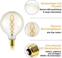 Nettlife LED E27 4W Edison Globelampen G125 Gold Bild 1