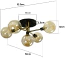 Nettlife LED Deckenleuchte 5-flammig 67 cm Bernstein Bild 4