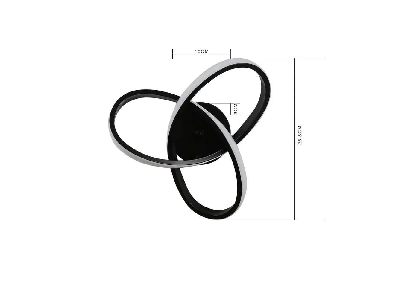 Nettlife LED Deckenleuchte Modern Schwarz-Weiß Flimmfrei Blendfrei Warmweiß - Bild 5