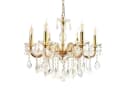 PGA-Lights Kronleuchter Kristallglas Gold Ø60cm 6 Leuchtarme Bild 2