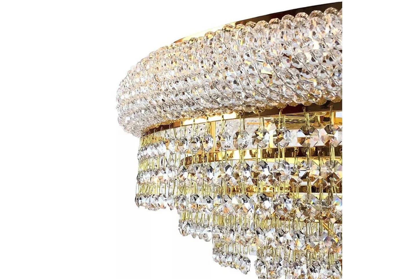 PGA-Lights Deckenleuchte Granada Gold Kristall Ø60cm - Bild 3