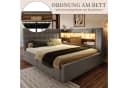 SeedWave Daybett Leinen-Polsterbett mit Stauraum & LED-Beleuchtung Grau Bild 3