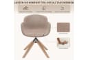 SeedWave Esszimmerstuhl drehbar 2er Set mit Armlehnen, Buchenholz, braun Bild 5