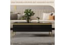 SeedWave Couchtisch Schwarz Hochglanz mit Schubladen Bild 1