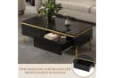 SeedWave Couchtisch Schwarz Hochglanz mit Schubladen Bild 4