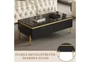 SeedWave Couchtisch Schwarz Hochglanz mit Schubladen Bild 5