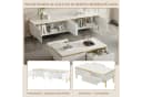 SeedWave Wohnzimmerset Lowboard & Couchtisch Weiß Hochglanz Gold Bild 5