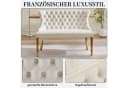 SeedWave Esszimmerbank Samt Beige/Gold Französischer Luxusstil Bild 3