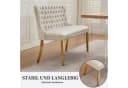 SeedWave Esszimmerbank Samt Beige/Gold Französischer Luxusstil Bild 5