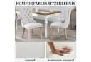 SeedWave Esszimmerstuhl 2er Set Leinen beige mit Massivholzfüßen Bild 4