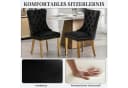 SeedWave Esszimmerstuhl 2er Set Schwarz/Gold Samt mit Ziernieten Bild 4