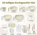 ElitVita Topf-Set 23-tlg. Beige Aluminiumguss Antihaft Bild 1
