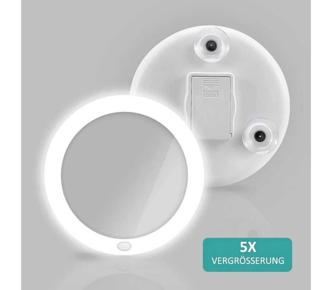 EMKE Kosmetikspiegel mit 5-fach Vergrößerung Weiß - Bild 2