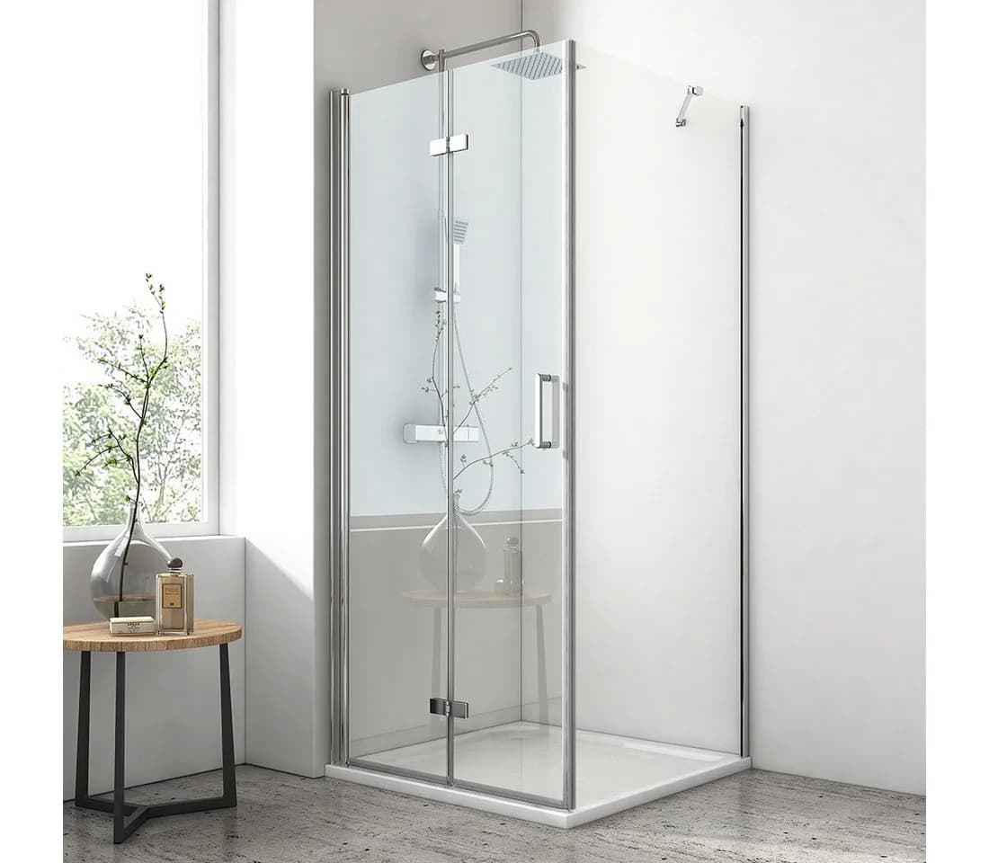 Eckdusche aus Sicherheitsglas und Nano-Glas, klar, 75x80x6mm - Bild 4