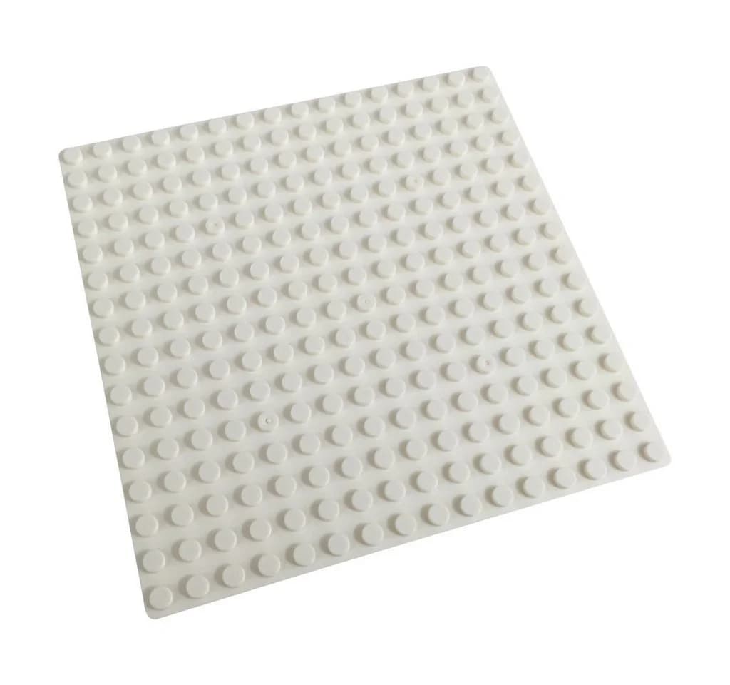 Katara 8er Grundbauplatten 16x16 Noppen 13 cm x 13 cm Konstruktionsspielsteine 8er Set Weiß - Bild 3