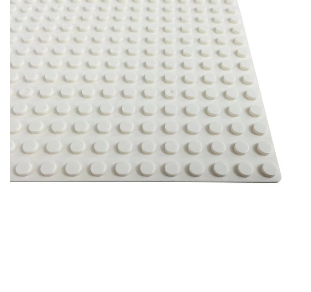 Katara 8er Grundbauplatten 16x16 Noppen 13 cm x 13 cm Konstruktionsspielsteine 8er Set Weiß - Bild 4