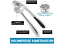 HUGERSTONE Manuelle Knoblauchpresse Edelstahl Ergonomisch Bild 1