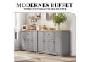 SeedWave Buffet Sideboard 126cm Grau mit Schubladen & Schranktüren Bild 1