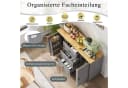 SeedWave Buffet Sideboard 126cm Grau mit Schubladen & Schranktüren Bild 4