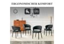 SeedWave Esszimmerstuhl 2er Set Schwarz PU-Leder Metall Bild 3