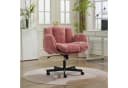 SeedWave Bürostuhl Chenille Rosa mit klappbaren Armlehnen Bild 1