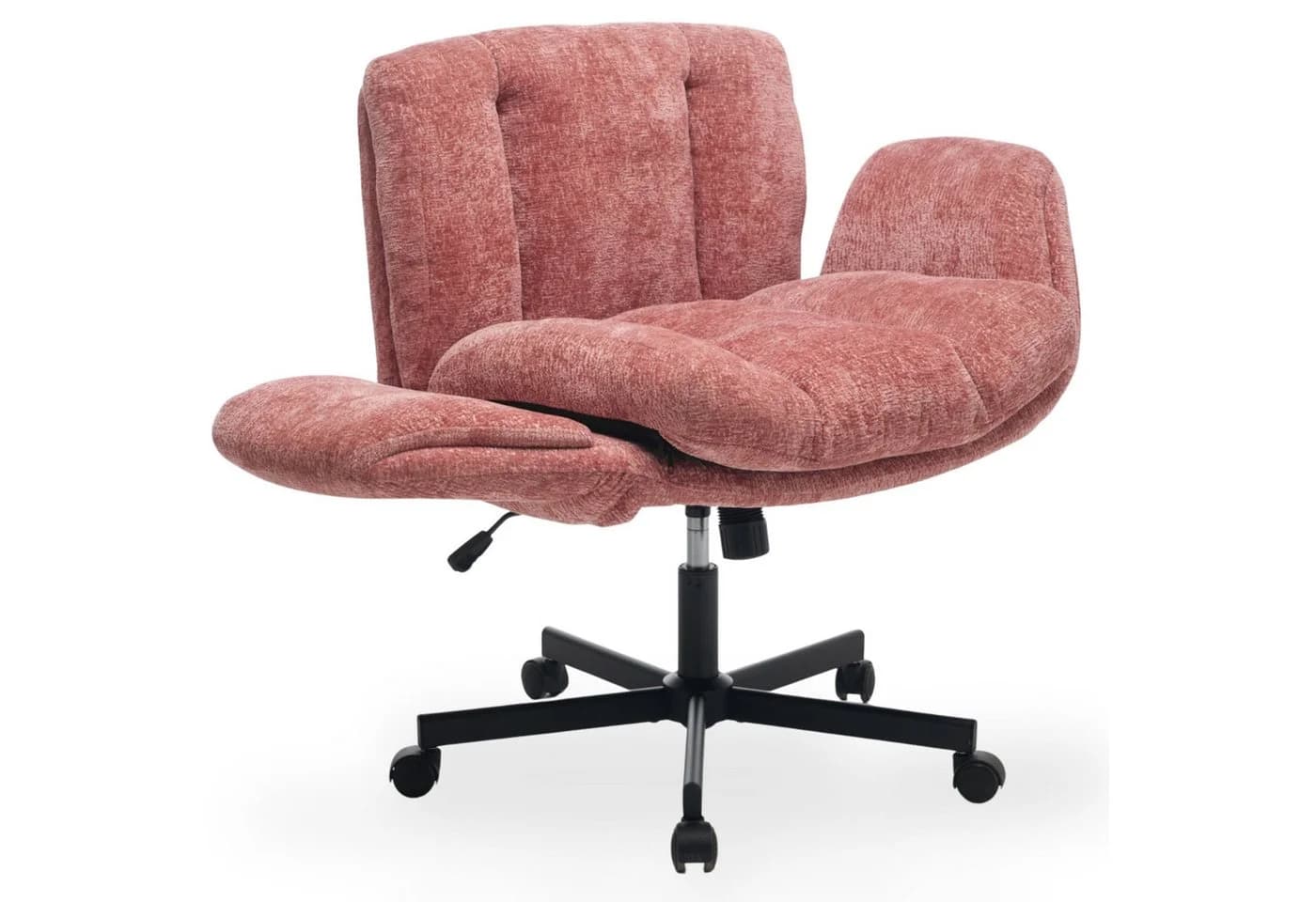 SeedWave Bürostuhl Chenille Rosa mit klappbaren Armlehnen - Bild 2