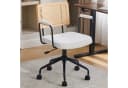 SeedWave Bürostuhl Rattan-Rückenlehne Chenille Schwarz Industrial Bild 2