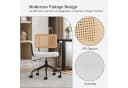 SeedWave Bürostuhl Rattan-Rückenlehne Chenille Schwarz Industrial Bild 3