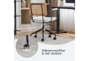 SeedWave Bürostuhl Rattan-Rückenlehne Chenille Schwarz Industrial Bild 5