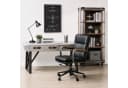 SeedWave Chefsessel Echtleder Industrial-Stil mit Holz-Armlehnen Bild 1