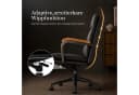 SeedWave Chefsessel Echtleder Industrial-Stil mit Holz-Armlehnen Bild 3