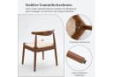 SeedWave Esszimmerstuhl 2er Set Papierkordel Gummibaumholz Bild 5