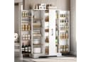 SeedWave Buffet Küchenschrank Weiß mit Türregal & 4-stufigem Auszug Bild 1