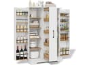 SeedWave Buffet Küchenschrank Weiß mit Türregal & 4-stufigem Auszug Bild 2