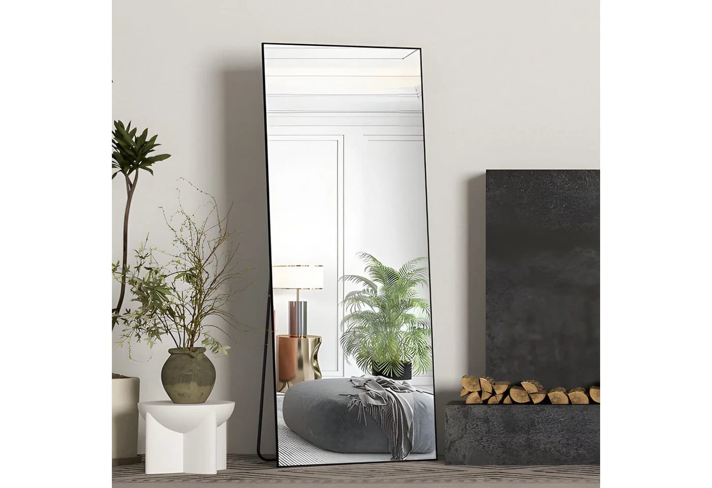 Elemango Ganzkörperspiegel 165x60cm mit Alu-Rahmen