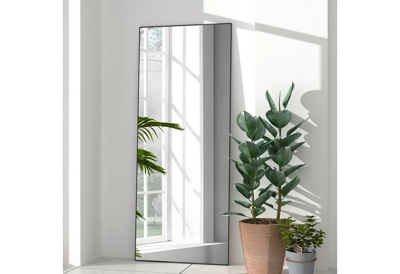 Elemango Ganzkörperspiegel 165x60cm mit Alu-Rahmen - Bild 4