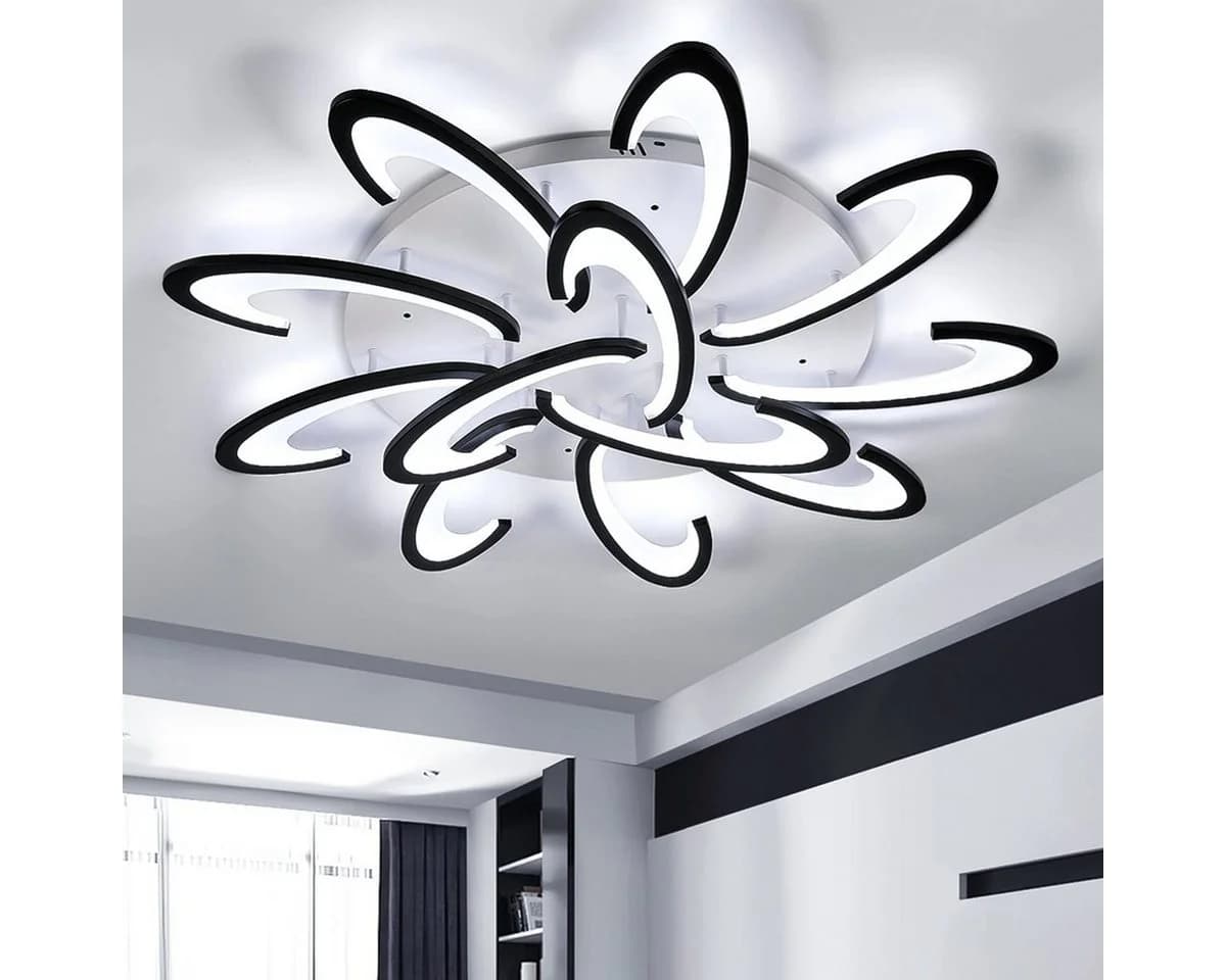 oyajia LED Deckenleuchte 120W Dimmbar mit Fernbedienung Blumenförmig - Bild 4