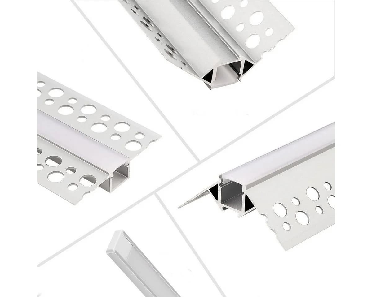 oyajia LED-Stripe-Profil 2x LED Aluprofil Aluminium Profile 1m - Bild 2