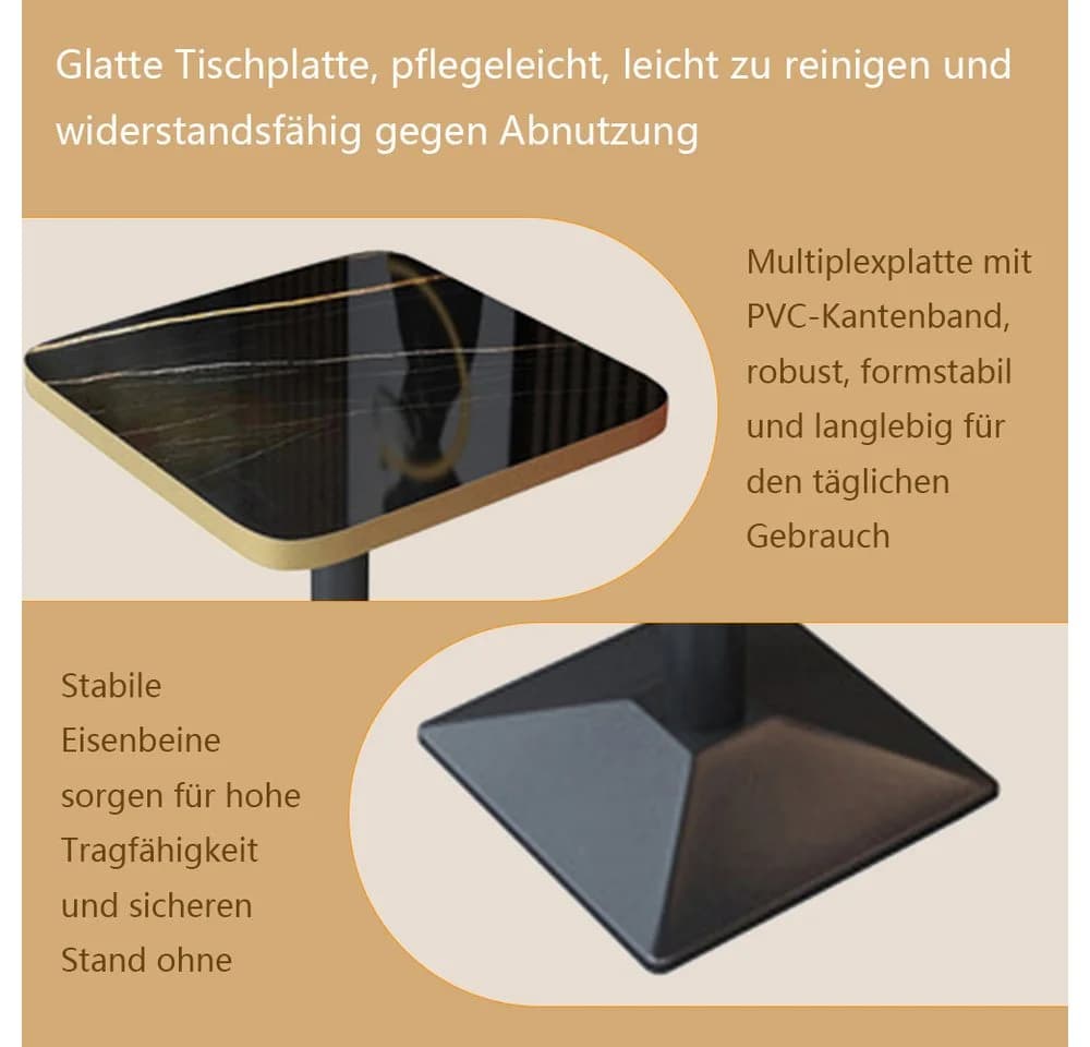 Muxing Esstisch mit Metallbeine Schwarz Multiplexplatte - Bild 5