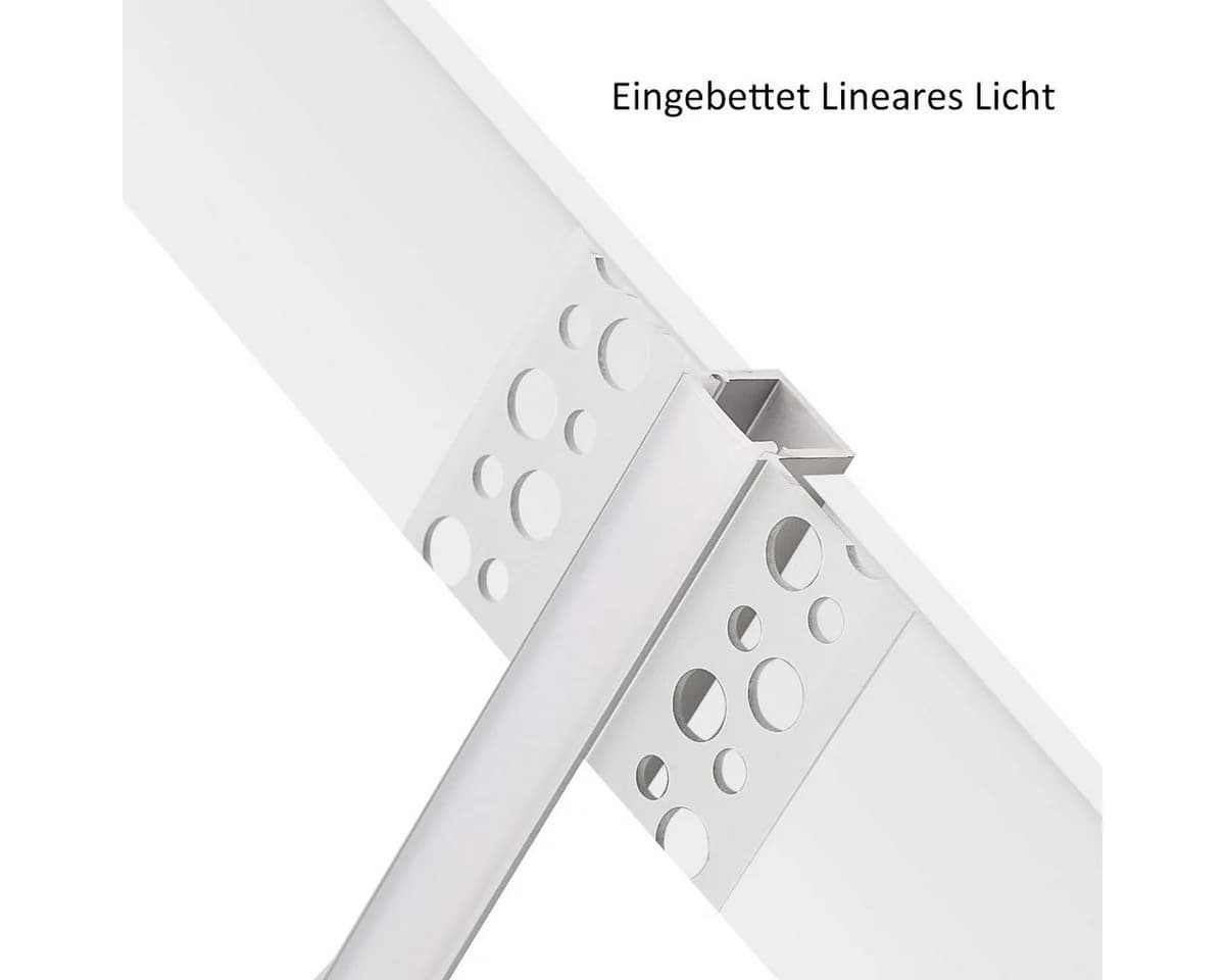 WILGOON LED-Stripe-Profil 2x Aluminium Profil 1 Meter - Bild 5
