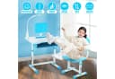 WILGOON Kinderschreibtisch Set mit Lampe & Schublade Blau Bild 1