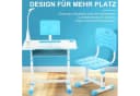 WILGOON Kinderschreibtisch Set mit Lampe & Schublade Blau Bild 3