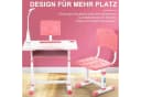 WILGOON Kinderschreibtisch Rosa Höhenverstellbar mit Stuhl & Schublade Bild 3