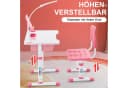 WILGOON Kinderschreibtisch Rosa Höhenverstellbar mit Stuhl & Schublade Bild 4